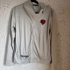 Chicago Bears Fanatics Womens Large Full Zip Cowl Neck Jacket NFL Football